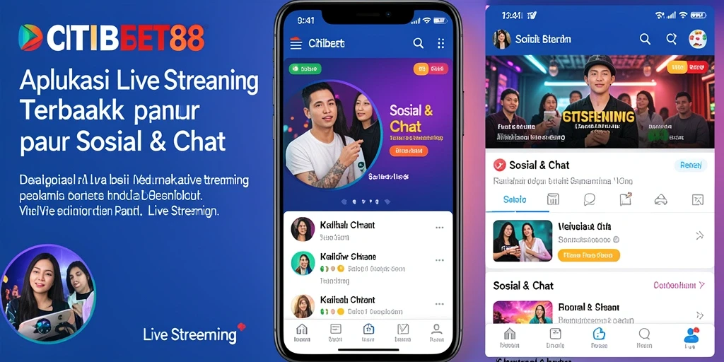 Antarmuka aplikasi CITIBET88 menampilkan fungsi Live Streaming yang menarik.