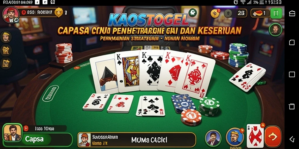 Tampilan antarmuka game Capsa yang menarik dan interaktif.