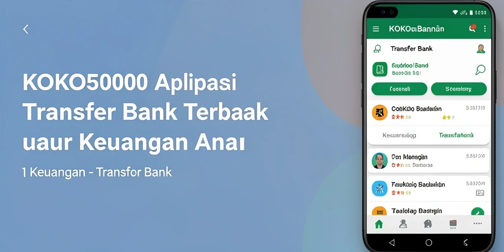 Screenshot antarmuka KOKO5000 yang menampilkan fitur Transfer Bank yang mudah digunakan.