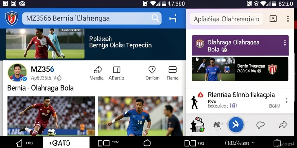 Tampilan antarmuka MZ356 yang menarik untuk berita Olahraga Bola.