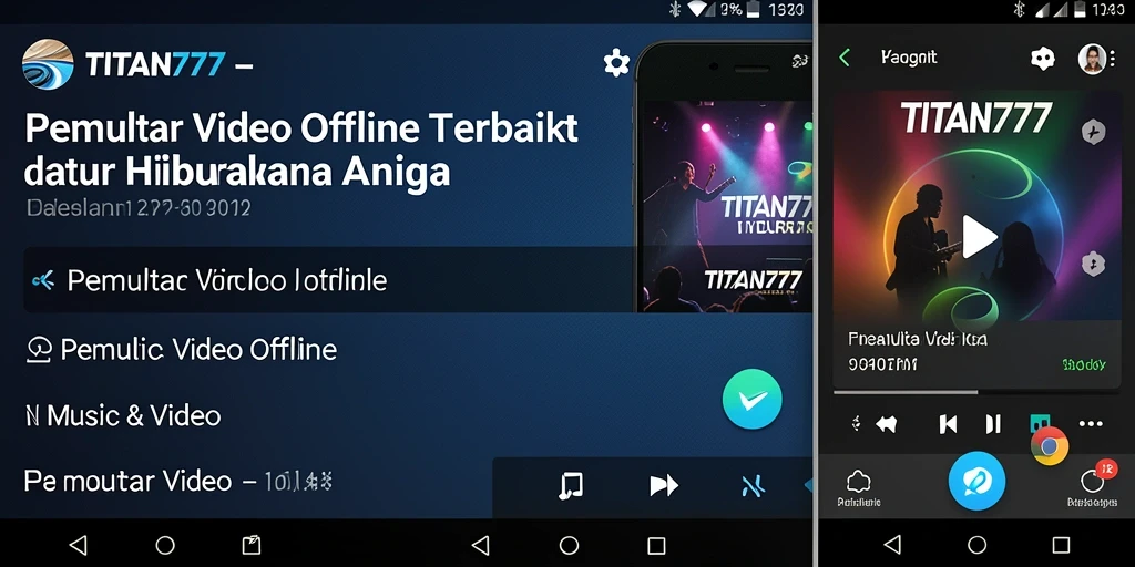 Antarmuka aplikasi Pemutar Video Offline TITAN777 yang intuitif dan mudah digunakan.