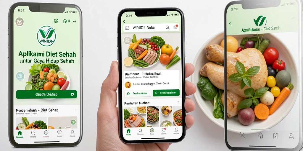 Antarmuka WINIDN yang intuitif untuk program Diet Sehat.