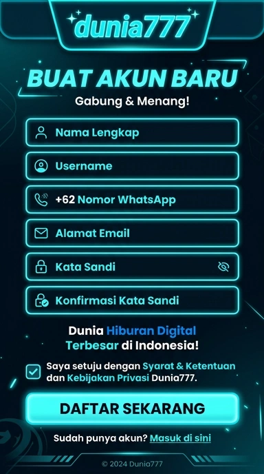 Daftar Akun Baru di Dunia777 untuk Pengguna Android